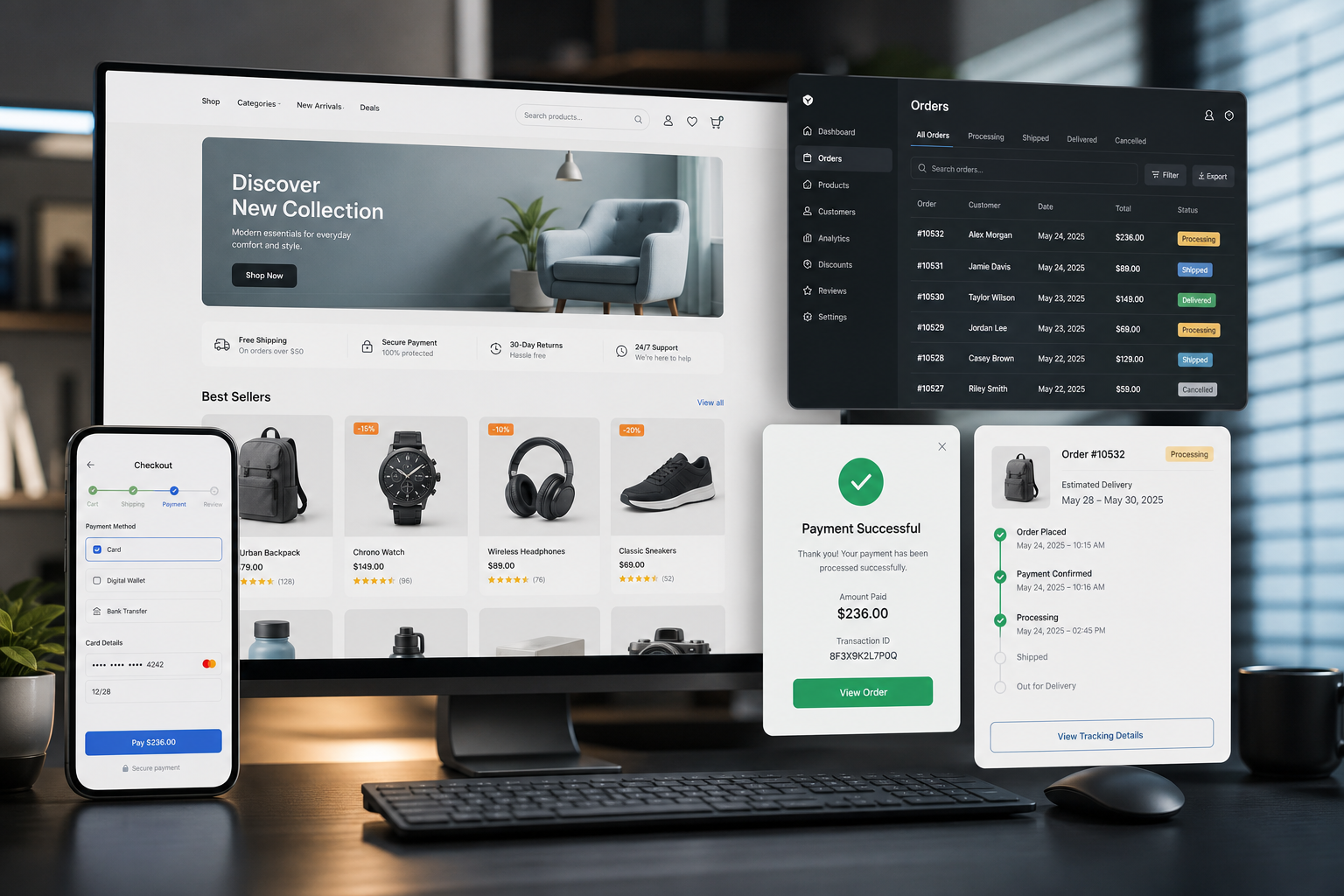 Ecommerce and payment system project example